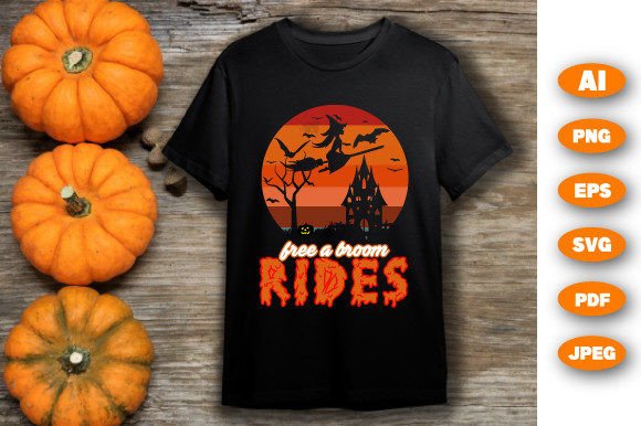 A Witch's Ride: Evaluating a Halloween Embroidery Design