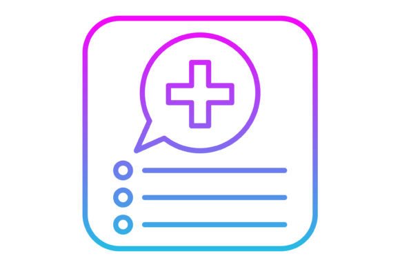 Evaluating the Medical App Gradient Icon for Embroidery